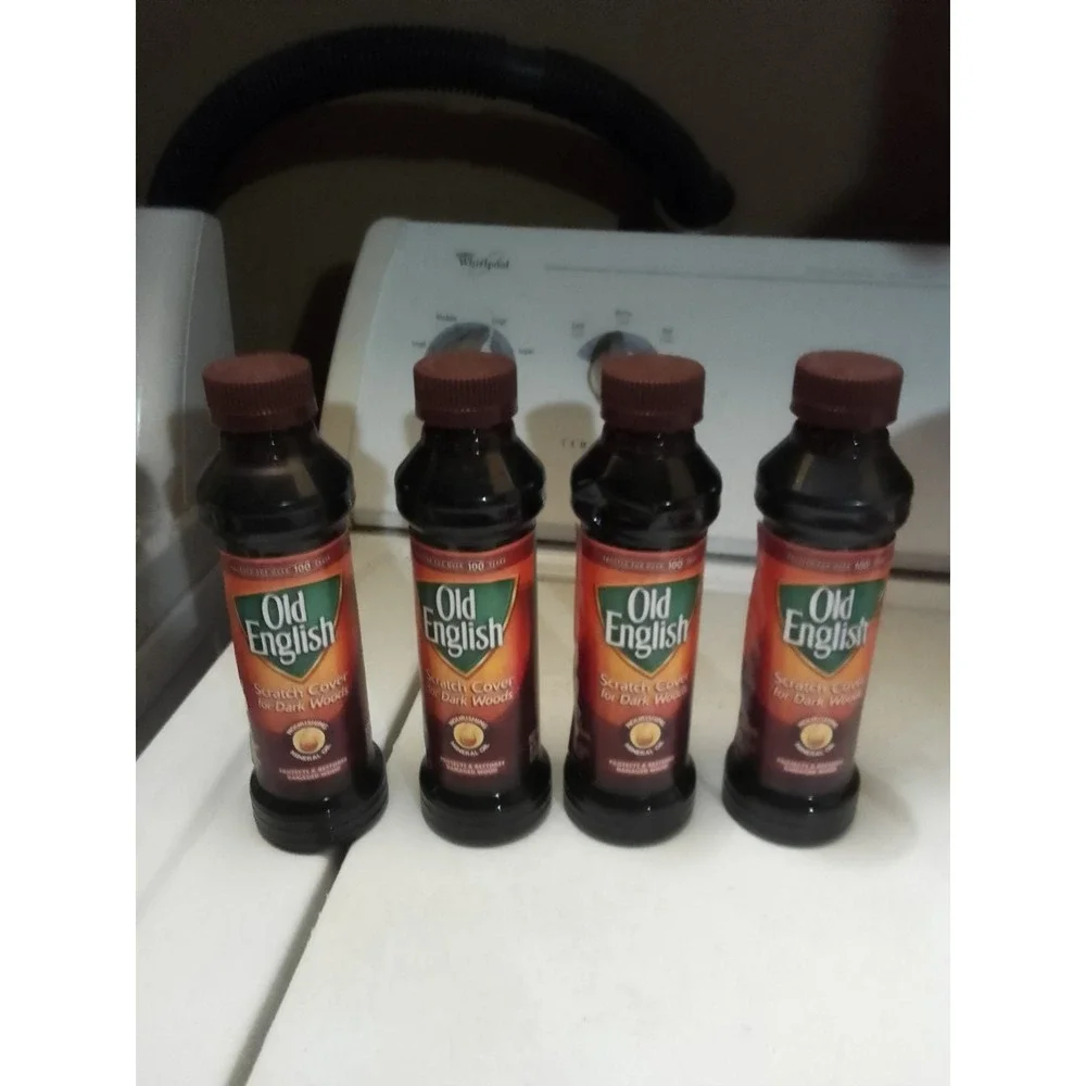 Lot Of 4 Old English Scratch Cover For Dark Wood Nourishing Mineral Oil Protects